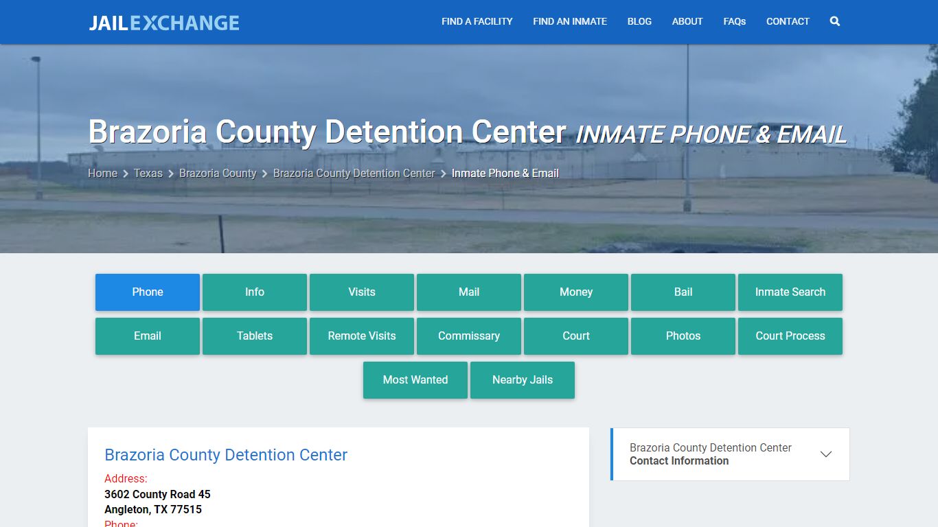 Inmate Phone - Brazoria County Detention Center, TX - Jail Exchange